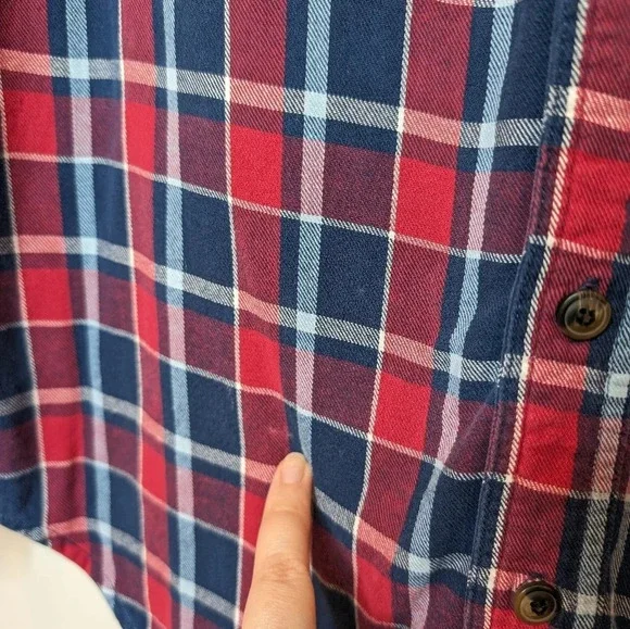 Blue Mountain Red & Blue  Collared Button Down Mens Medium - Picture 2 of 7